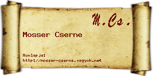 Mosser Cserne névjegykártya